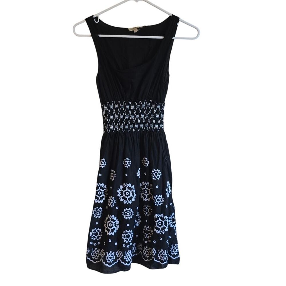 stetson smacked waistfloral embroidered dress size small